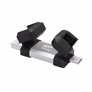 Silicon Power SP256GBUC3C51V1S USB zibatmiņa 256 GB USB Type-A / USB Type-C 3.2 Gen 1 (3.1 Gen 1) melna, sudraba