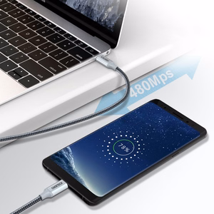 Choetech XCC-1002-GY USB-C - USB-C PD QC kabelis 100W 5A 480Mb/s 1.8 m, pelēks