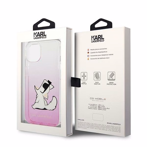 Viedtālruņa apvalks Karl Lagerfeld KLHCP14MCFNRCPI iPhone 14 Plus 6.7\" rozā / rozā Choupette Fun