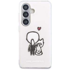 Karl Lagerfeld maciņš IML Karl un Choupette MagSafe priekš Samsung Galaxy S26 caurspīdīgs
