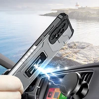 Kristāla gredzena viedtālruņa apvalks ar statīvu izturīgs aizsargvāks Samsung Galaxy A72 4G zaļš