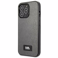 Karl Lagerfeld Saffiano plāksnes viedtālruņa apvalks iPhone 13 Pro Max 6.7" - sudraba