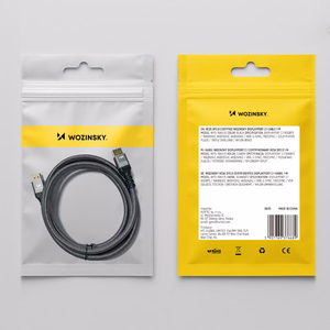 Wozinsky WPS-16AYL2S DisplayPort 2.1 kabelis VESA sertificēts 80 Gb/s 16K@60Hz 8K@120Hz 4K@240Hz HDR HDCP DSC 2m - melns