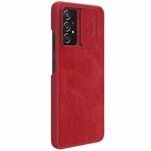 Nillkin Qin ādas viedtālruņa apvalks Samsung Galaxy A73 sarkans