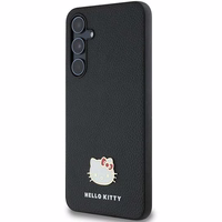 Hello Kitty Metāla logotipa Kitty Head apvalks Samsung Galaxy A55 - melns