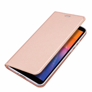 DUX DUCIS Skin Pro grāmatas tipa viedtālruņa apvalks Huawei Y5p rozā