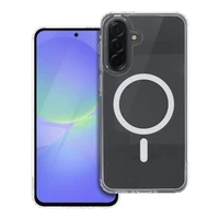 Viedtālruņa apvalks Drop Glue krāsains gredzenveida Magnētiskais vāciņš ar MagSafe, piemērots SAMSUNG A36, balts