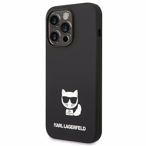 Karl Lagerfeld KLHCP14LSLCTBK Silicone Choupette Body vāciņš ierīcei iPhone 14 Pro 6.1", melns