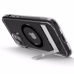 Spigen Ultra Hybrid S Magnētiskais viedtālruņa apvalks ar statīvu iPhone 15 Plus - Melns