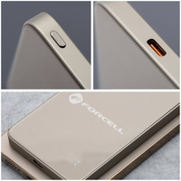 Portatīvais lādētājs saderīgs ar MagSafe Forcell F-Energy SuperSlim F5K8 QC4.0 PD3.0 15W 5000 mAh titāna dykuma krāsa