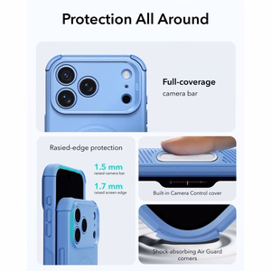 ESR Cyber Tough MagSafe maciņš, paredzēts iPhone 18 Pro Max / 17 Pro Max, gaiši zils
