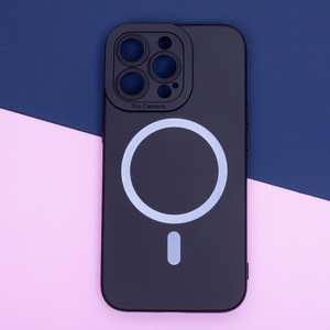 Silicon Mag maciņš for iPhone 16 Plus 6,7" melns
