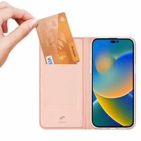 Korpuss Dux Ducis Skin Pro Samsung A145 A14 4G/A146 A14 5G rozā zelta krāsā