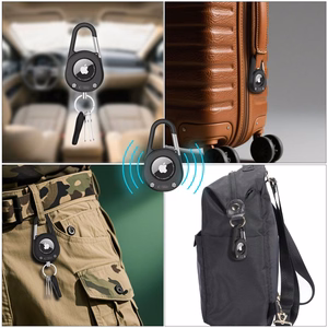 Tech-Protect Slidelock karabīnes atslēgu piekariņa apvalks Apple AirTag 1/2 - melna