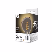 LED Bulb Filaments E27 G95 4W 230V 2000K 250lm SF zelta Forever Light
