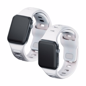 3mk silikona siksniņa Apple Watch, 38/40/41/42 mm, balts, mazais izmērs