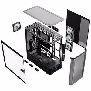 MODECOM Volcano AQ500 ARGB Midi melns