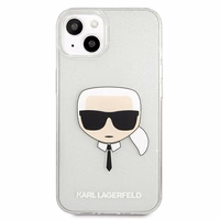 Karl Lagerfeld Glitter Karl's Viedtālruņa apvalks iPhone 13 mini - sudrabains