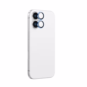 AmazingThing AR alumīnija 2 objektīvu stikls ar objektīva rāmi iPhone 16 / 16 Plus - zils