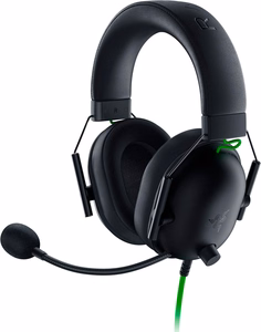 Razer Blackshark V2 X austiņas vadu galvas lente spēļu melnas, zaļas