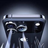 Rock Tempered stikls Pure Series Camera Lens on camera for Iphone 17 Pro/17 Pro Max (lens 3 pieces) zils