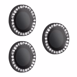 Temperētais stikls HARD DIAMOND kamerai (objektīvam) iPhone 17 Pro/17 Pro Max – melnas krāsas, 3 gab.