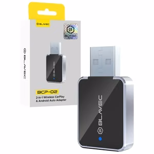 Bezvadu CarPlay/Android Auto adapteris Blavec BCP-02 melns