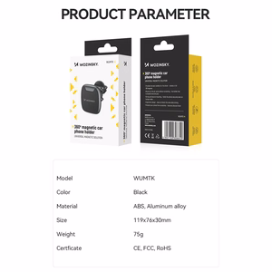 Wozinsky WUMTK magnētiskais tālruņa turētājs automašīnas gaisa ventilācijai - melns
