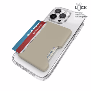 Speck ClickLock magnētiskais maks MagSafe sistēmai, “Pale Oak / Dark Umber” krāsā