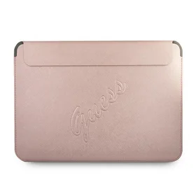 Guess Saffiano Script vāciņš 13" klēpjdatoram - rozā