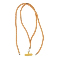SWING (8mm) Tālruņa siksniņa, Tālruņa kulons ar regulējamu garumu / auklas garums 165cm (maks. 82.5cm cilpā) / uz pleca vai kakla - oranža-balta