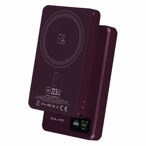Blavec BJ-03 10000 mAh plāns magnētisks ārējais akumulators ar MagSafe, 13,5 mm, USB-C, 22,5 W, 3 vienā (PBBJ03-MC10P) (krāsa: violeta)