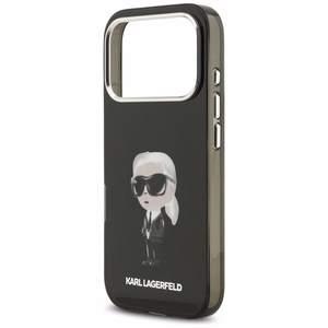 Чехол Karl Lagerfeld IML Aquarelle Karl & Logo MagSafe для iPhone 17 Pro (чёрный)