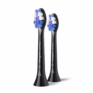 Philips Sonicare Sensitive maināmie zobu birstes uzgaļi HX6052/88 – 2 gab., melni