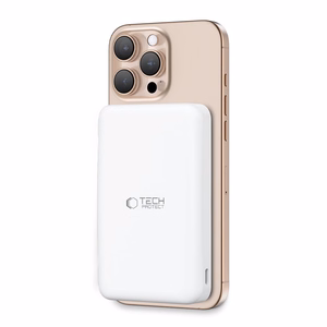 Внешний аккумулятор Tech-Protect PB24 LifeMag QI2 MagSafe 10000 mAh - белый