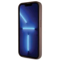 Guess GUHCP15LP4TDSCPW iPhone 15 Pro 6.1" brūnais viedtālruņa apvalks ar plecu siksnu 4G ar metāla logotipu