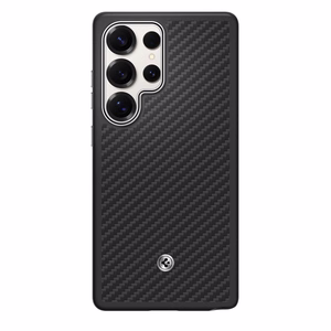 Spigen Enzo Aramid GP-FPS938PGABW silikona apvalks ar iebūvētu MagFit gredzenu Samsung Galaxy S25 Ultra - melns