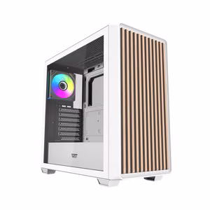 Darkflash DS900WD ATX datora korpuss (balts) + 4 ventilatori
