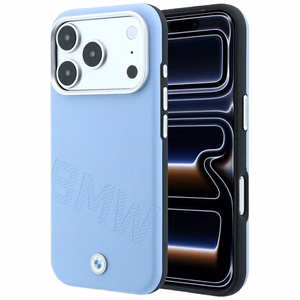 BMW maciņš IPHONE 18 Pro/17 Pro saderīgs ar MagSafe (Sign Inclined Deboss Letters) (krāsa: zila)