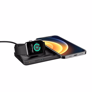 VEGER Portatīvais lādētājs 10000 mAh ar bezvadu uzlādi saderīgs ar MagSafe PD QC3.0 3A 22,5W MagMulti (W1156) melns