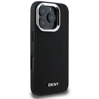 DKNY Vienkāršs sudraba logotips magnētiskais iPhone 16 Pro Max viedtālruņa apvalks - melns