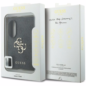 Melns Guess Big 4G Logo vāciņš Samsung Galaxy Z Fold8 tālrunim