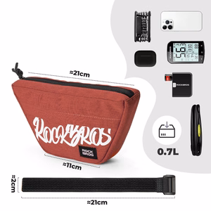 Rockbros G011 Flash Journey trapecveida velosipēda stūres soma 0.7 l - sarkana
