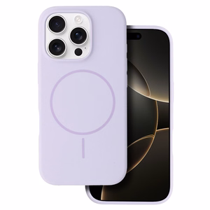 Magsafe plāns silikona apvalks Iphone 15 Pro Max violets