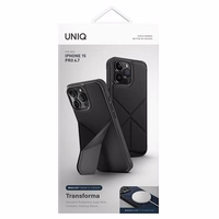UNIQ maciņš Transforma iPhone 15 Pro Max 6.7" Magclick Charging melns/ebony melns