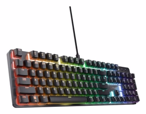 Trust GXT 871 Zora QWERTY US English - USB spēļu tastatūra (melna)