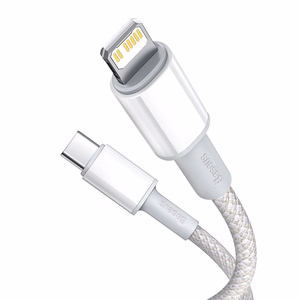 Baseus kabelis High Density PD USB-C - Lightning 1,0 m balts 20W