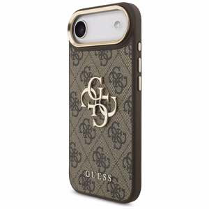 GUESS viedtālruņa apvalks IPHONE 17 Air (PU W/ Big 4G Classic Logo) zelts un brūns