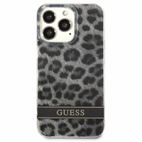 Guess GUHCP13LHSLEOK iPhone 13 Pro / 13 6.1" pelēks/pelēks cietais apvalks Leopards