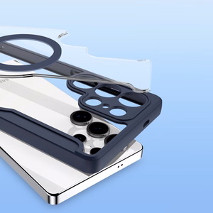Viedtālruņa apvalks Dux Ducis Skin X Pro Samsung Galaxy S25 Ultra ar MagSafe un maku - zils